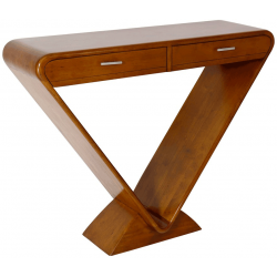 CONSOLE ICONE STYLE SCANDINAVE FORME TRIANGLE 2 TIROIRS E-SCMCTAC01