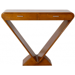 TABLE CONSOLE ICONE STYLE SCANDINAVE FORME TRIANGLE 2 TIROIRS E-SCMCTAC01