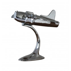 Aéroplane modèle de bureau en aluminium finition nickel E-KIN073